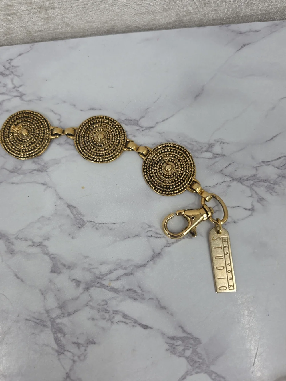 Vintage Italian Gold Medallion Chain Belt - Picture 6 of 9